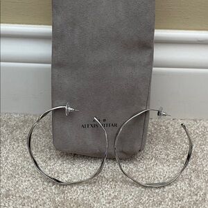 Alexis Bittar Molten Silver Hoop Earrings